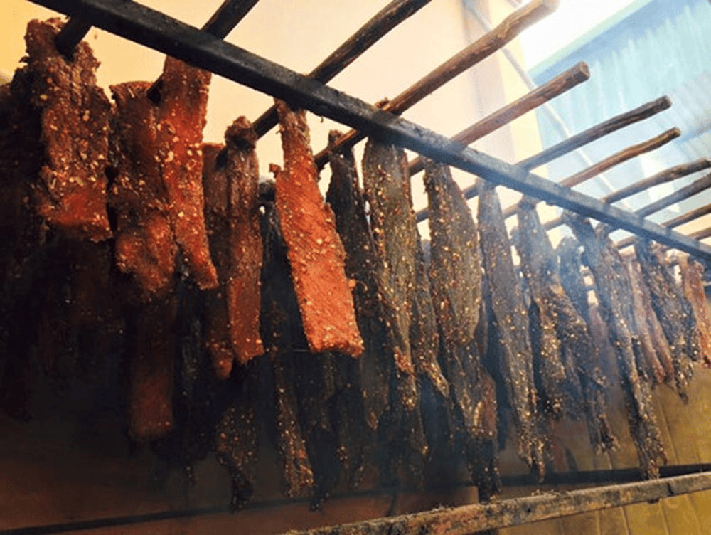 ha giang food - smoked buffalo and pork