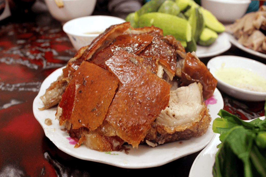 ha giang food - thịt lợn cắp nách